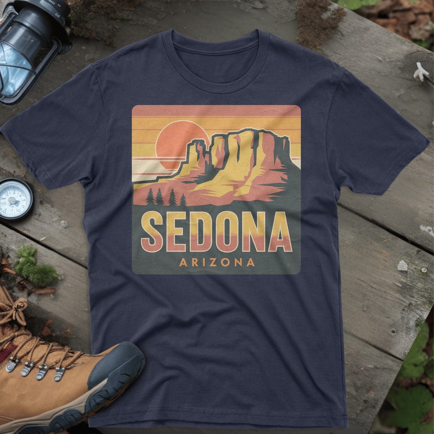 Sedona Arizona Vintage Style Mountain T-Shirt product