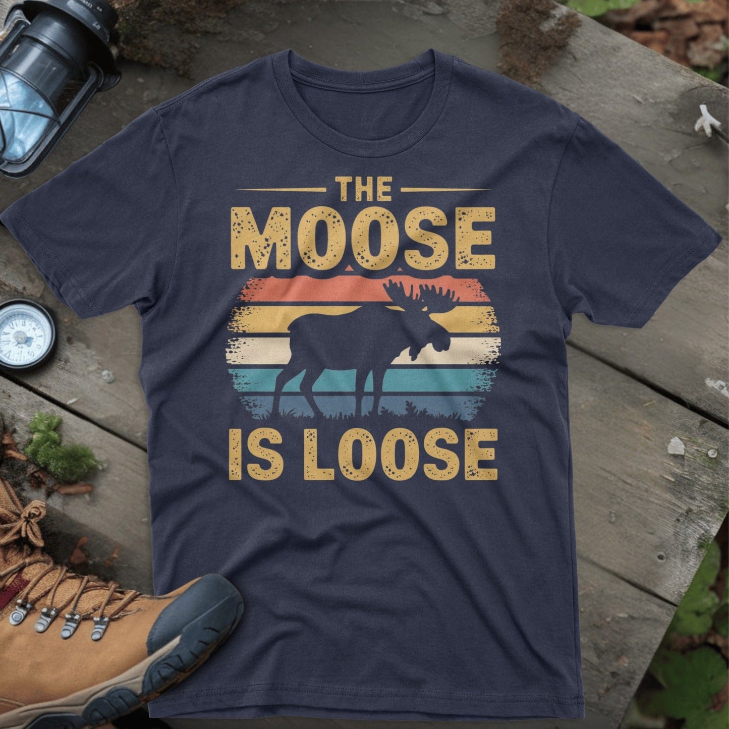 The Moose is Loose Retro Style Graphic T-Shirt Product