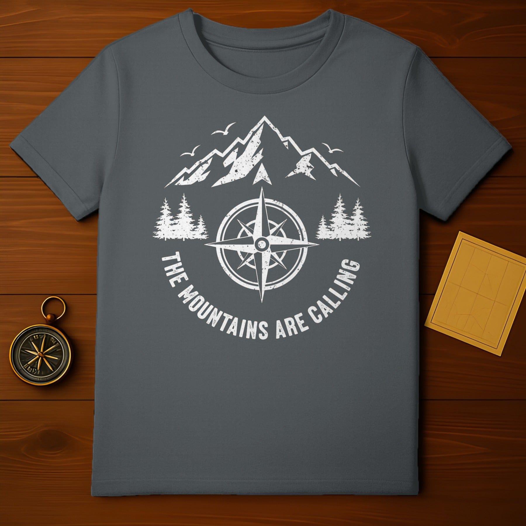 The Mountains Are Calling Compass Graphic T-Shirt