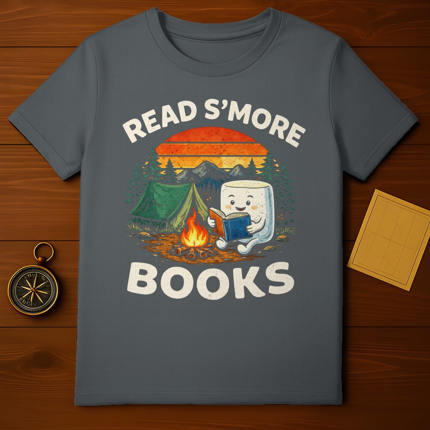 Read S'more Books Campfire Design T-shirt