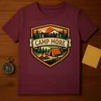 Camp More Retro Camping Design Graphic T-shirt