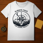 Always Take The Scenic Route Compass Design Shirt