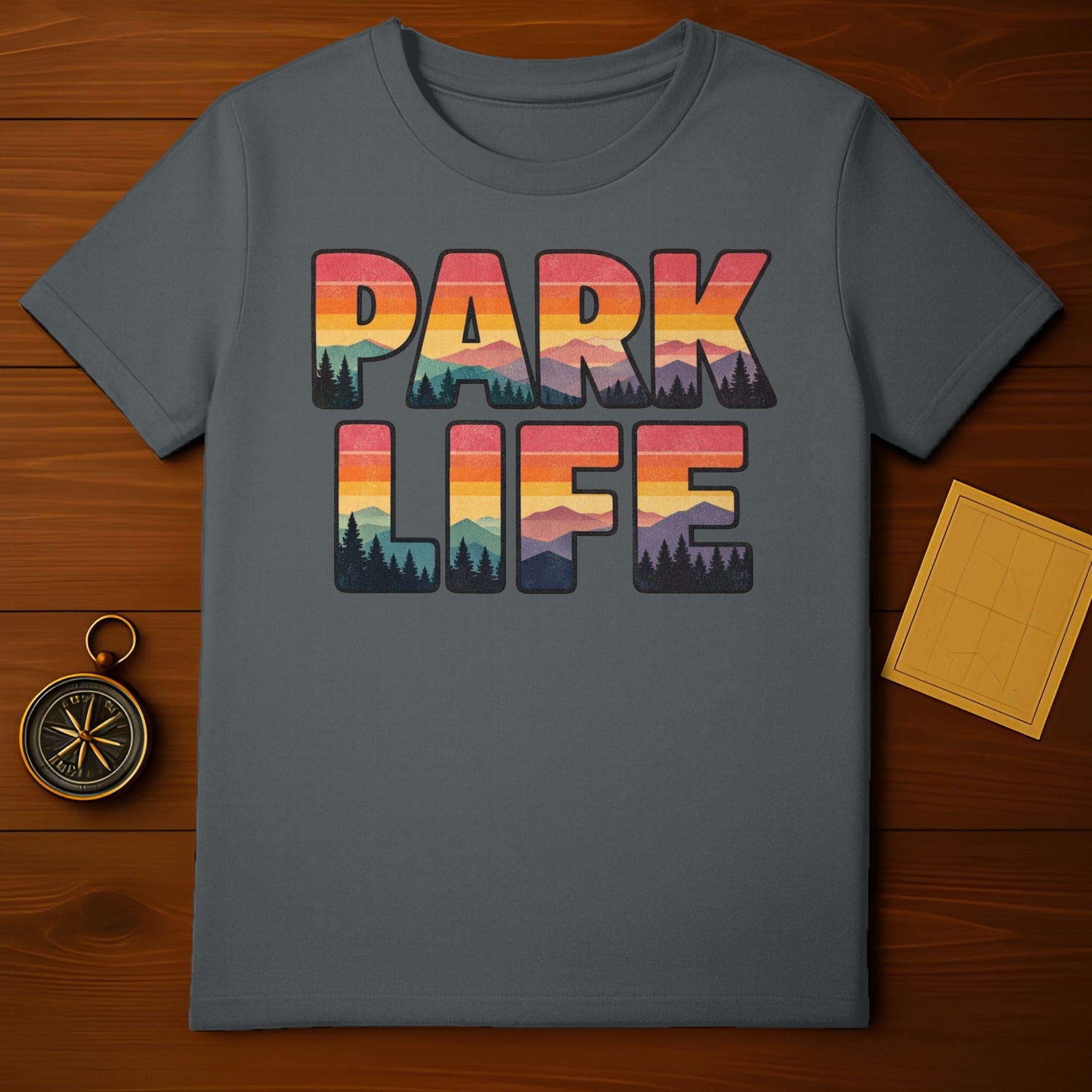Retro Gradient Mountain Forest PARK LIFE Scene product type
Park Life, Mountain Graphic, Forest Scene, Retro Aesthetic, Vintage Design, Outdoor Lover, Nature Inspired, Sunset Colors, Sunrise Hues, Wilderness Art, Camping Style, Hiking Apparel, Explore Gear, Pine Forest, Landscape Print, National Parks, Adventure Graphic, Gradient Design, Gray Shirt, Outdoorsy Life