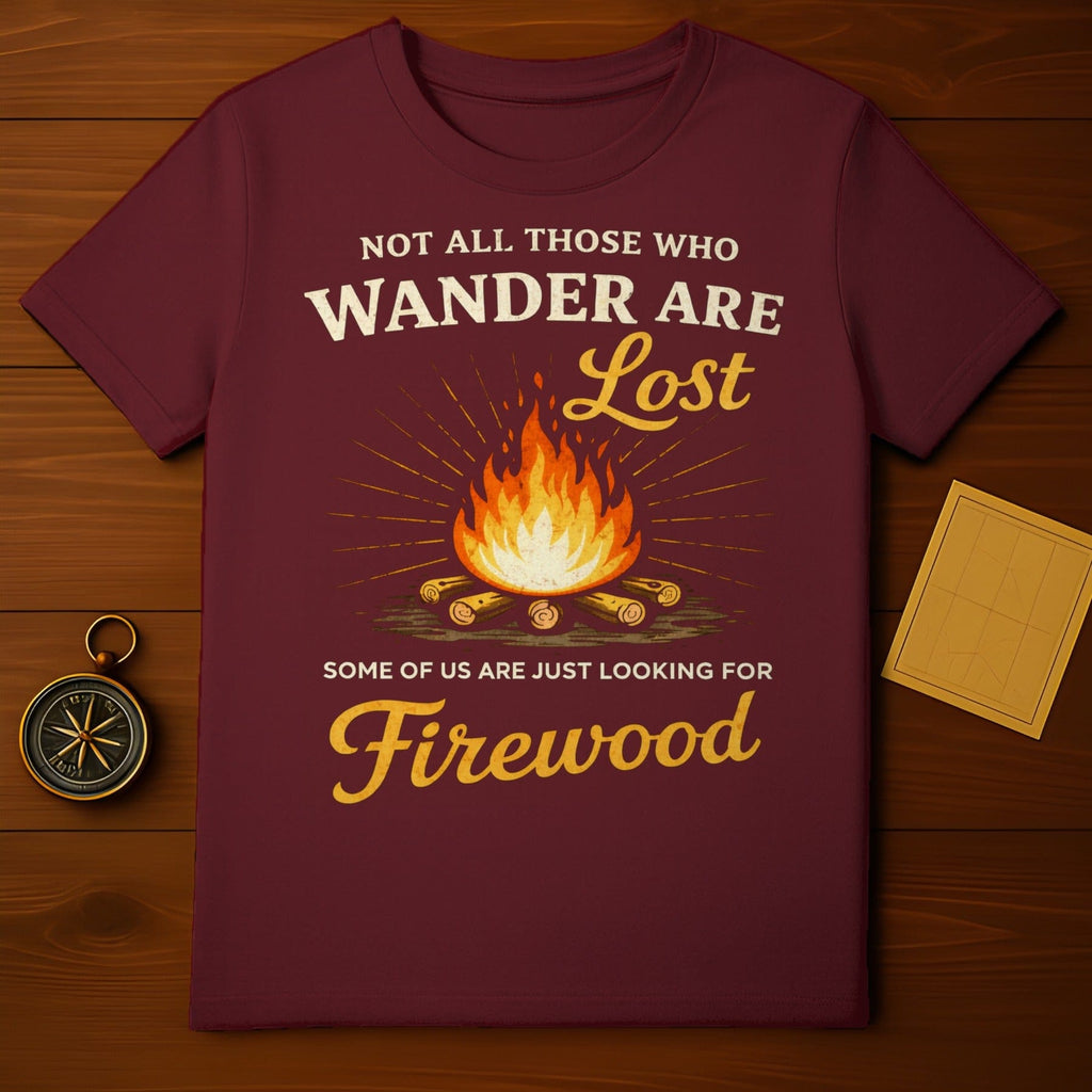 Not All Who Wander Are Lost Firewood T-shirt