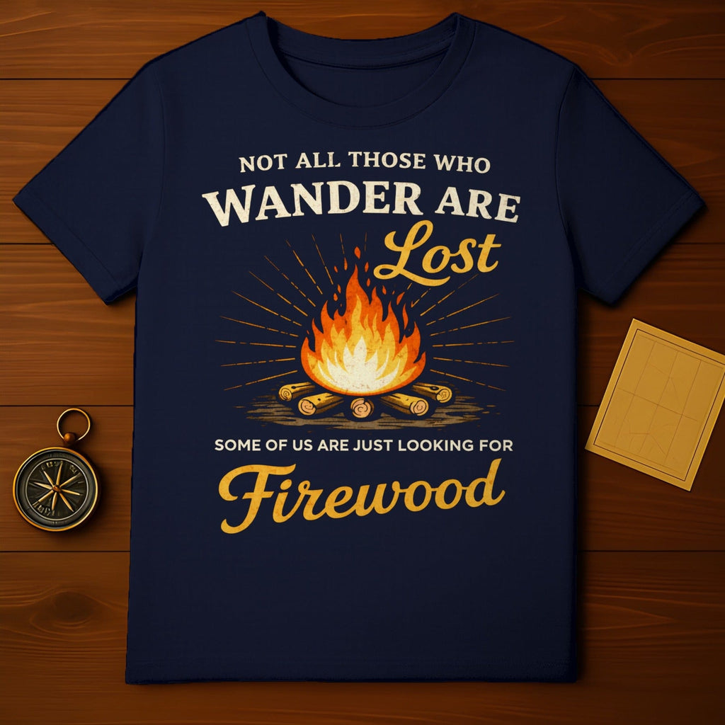 Not All Who Wander Are Lost Firewood Design Shirt