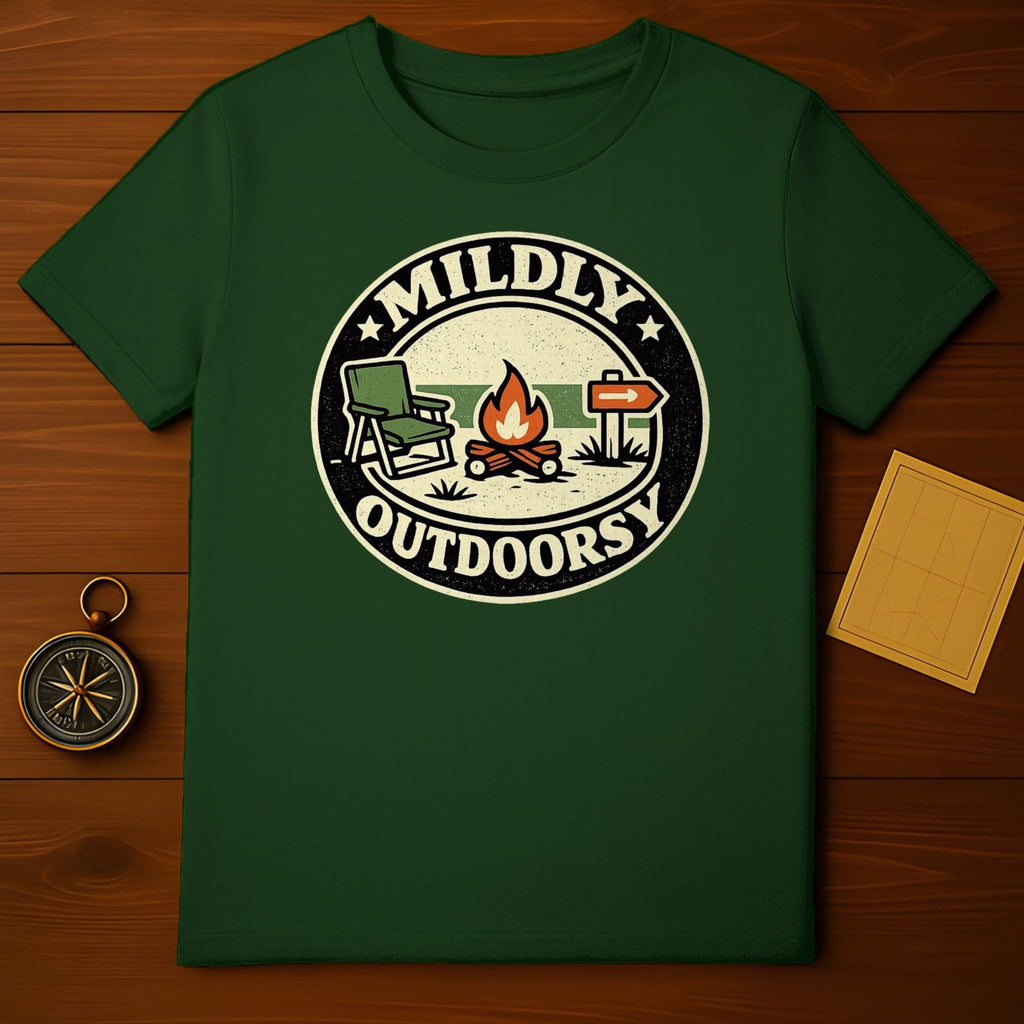 Mildly Outdoorsy Camping Design T-Shirt