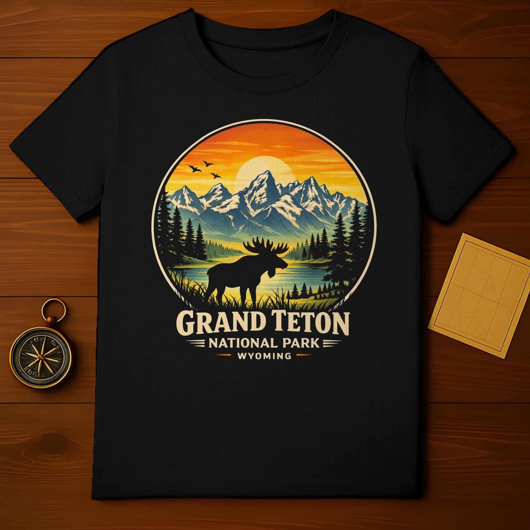 Grand Teton National Park Wyoming Moose Mountains Lake product type