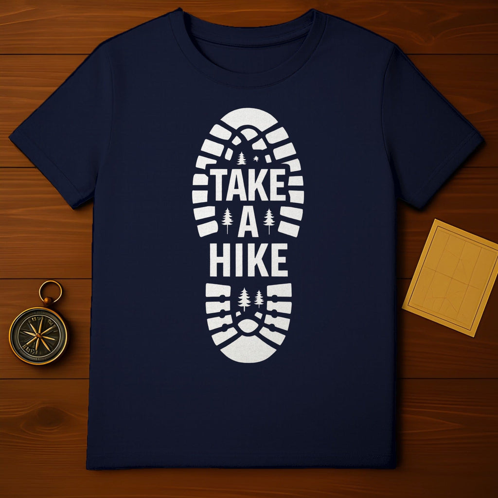 Take a Hike Boot Print Graphic Design T-Shirt