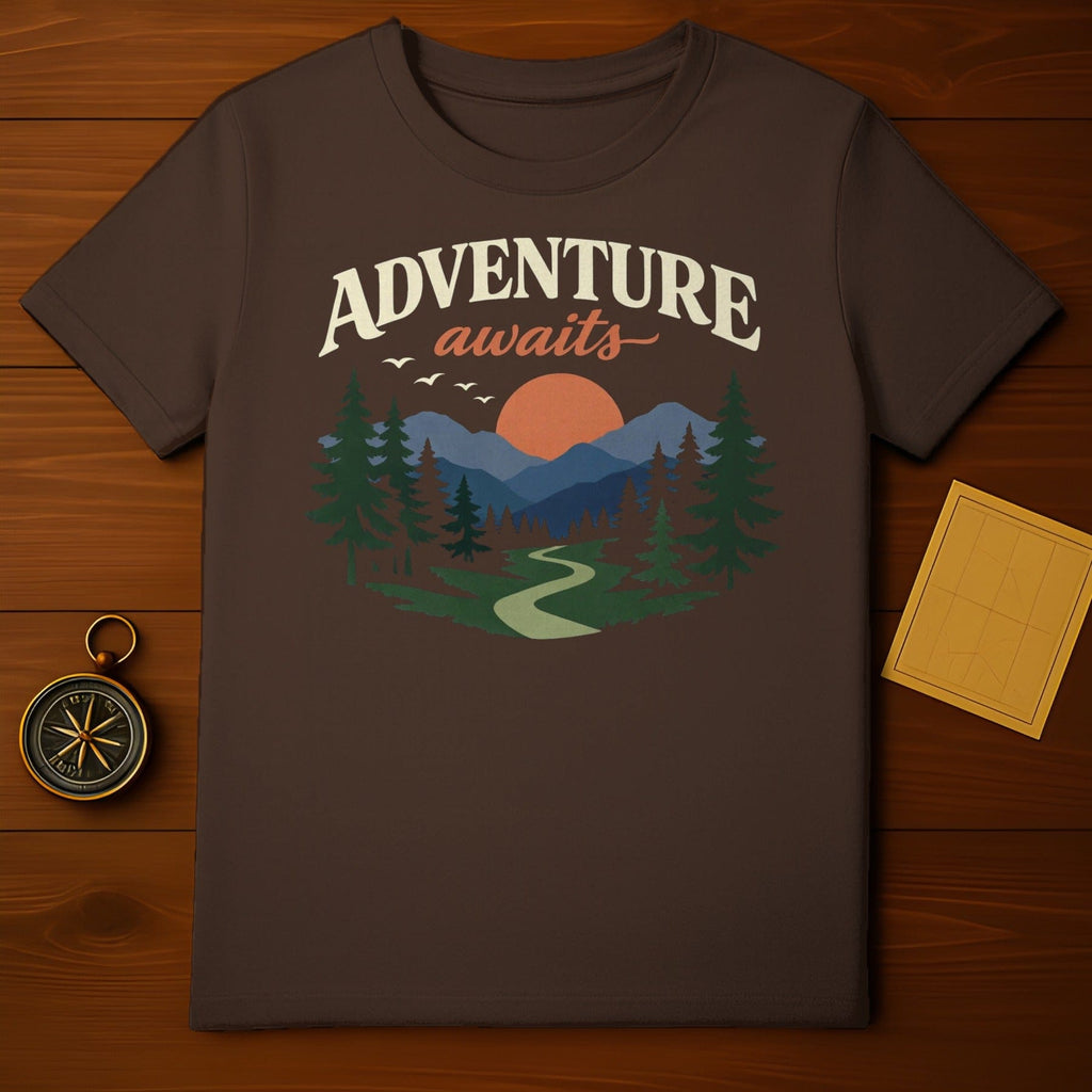 Adventure awaits scenic landscape forest product type
Adventure
Awaits
Nature
Outdoor
Hiking
Camping
Mountains
Forest
Trees
Sunset
Landscape
Exploration
Travel
GraphicTee
Apparel
Clothing
TShirt
Outdoorsy
Wanderlust
Scenic