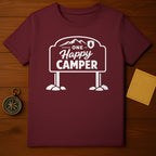 ONE Happy CAMPER Mountain Tree Sign Maroon product type