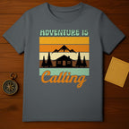 Adventure Is Calling Retro Cabin Graphic T-Shirt