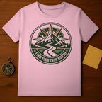 FIND YOUR TRUE NORTH Mountains Compass River Trees Pink product type