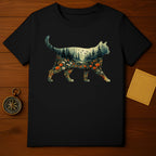 Nature Inspired Forest Cat Graphic T-Shirt for Cat Lovers