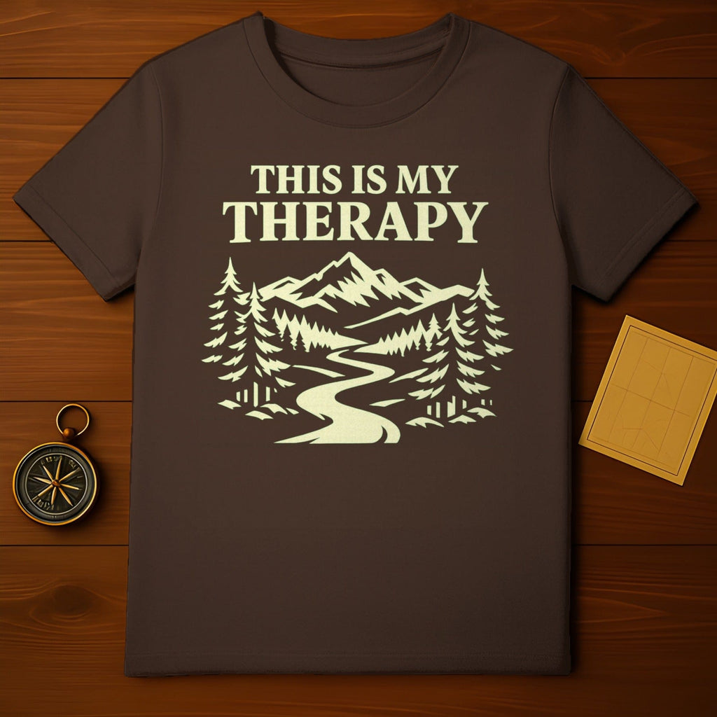This Is My Therapy Mountain Hiking Graphic Shirt