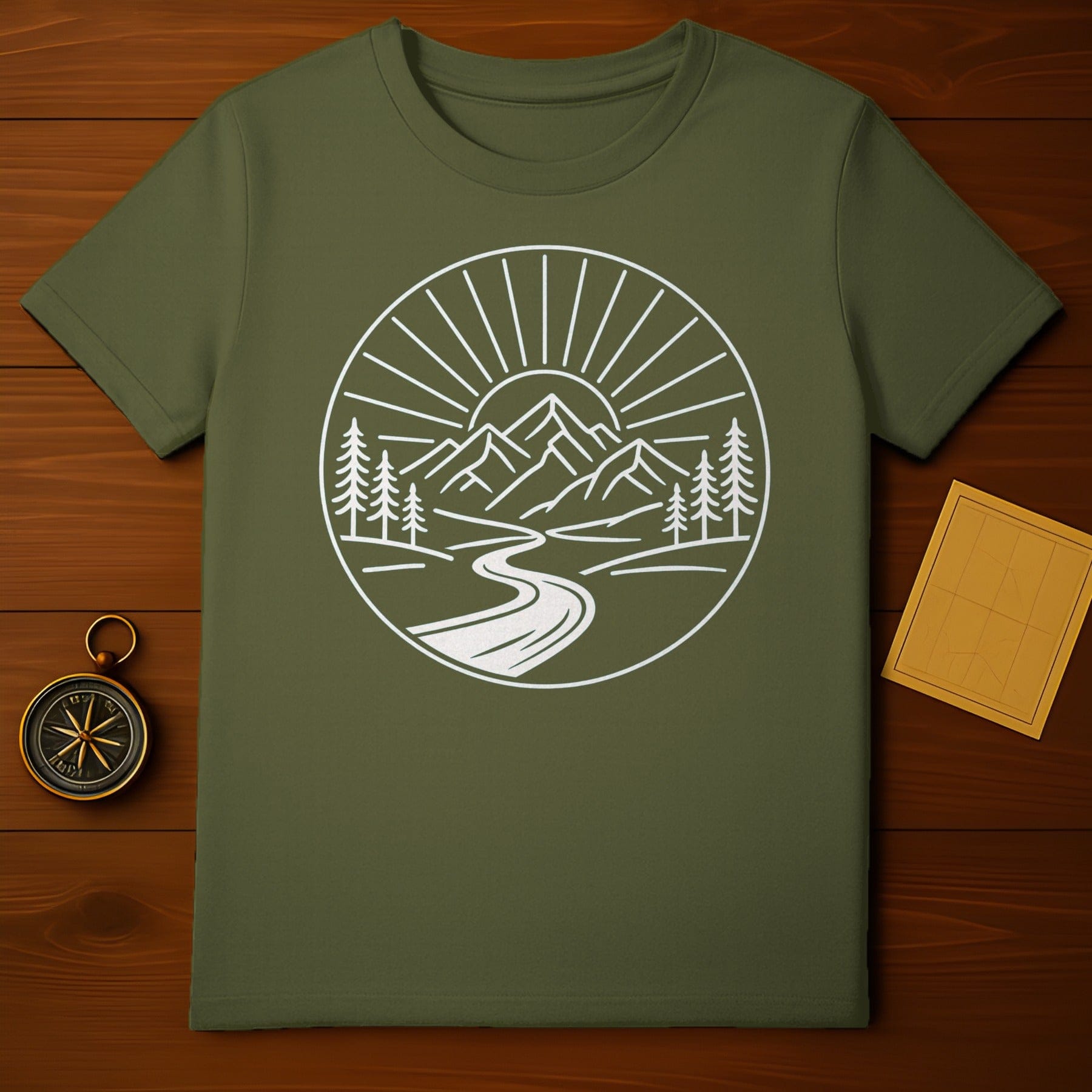 Scenic Mountain and Forest Design T-Shirt