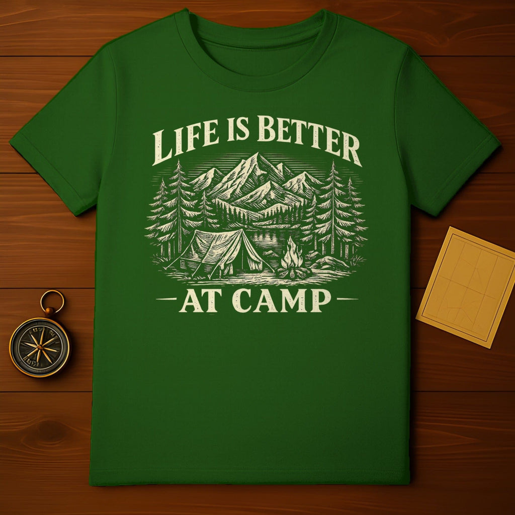 Life Is Better at Camp T-shirt Ideal Outdoor Wear