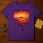 Vibrant Sunset Mountain Landscape Forest product type