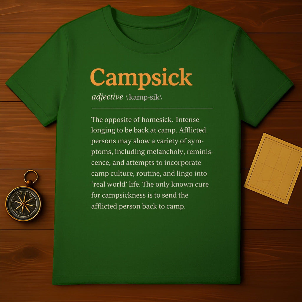 Campsick Definition Shirt for Camping Enthusiasts