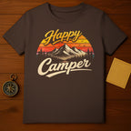 Happy Camper Mountain Scene Shirt Camping T-Shirt