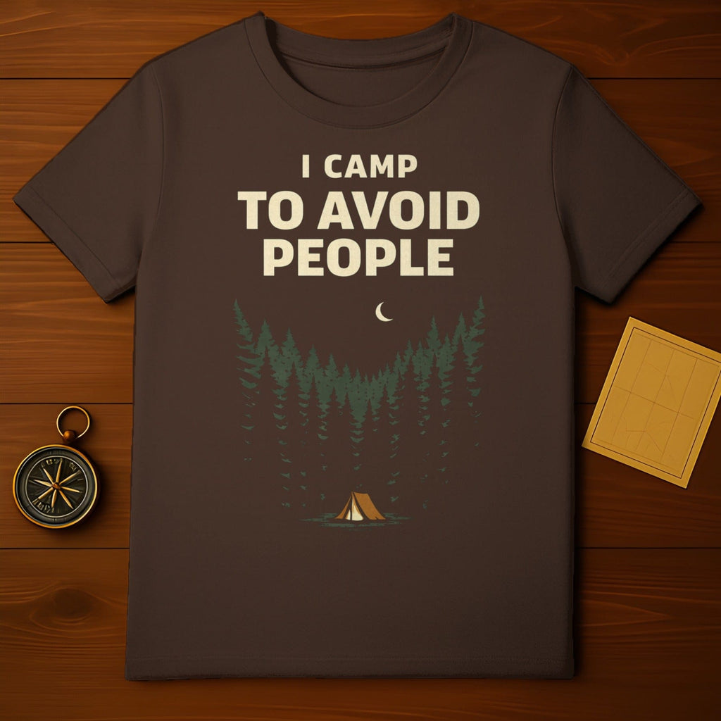 I Camp to Avoid People Camping Themed T-shirt Product