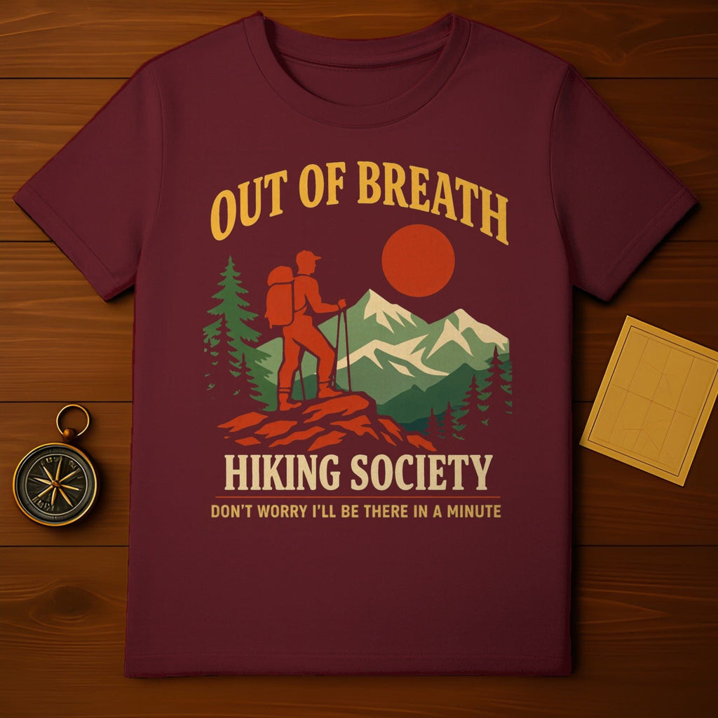 Out of Breath Hiking Society Graphic T-shirt
