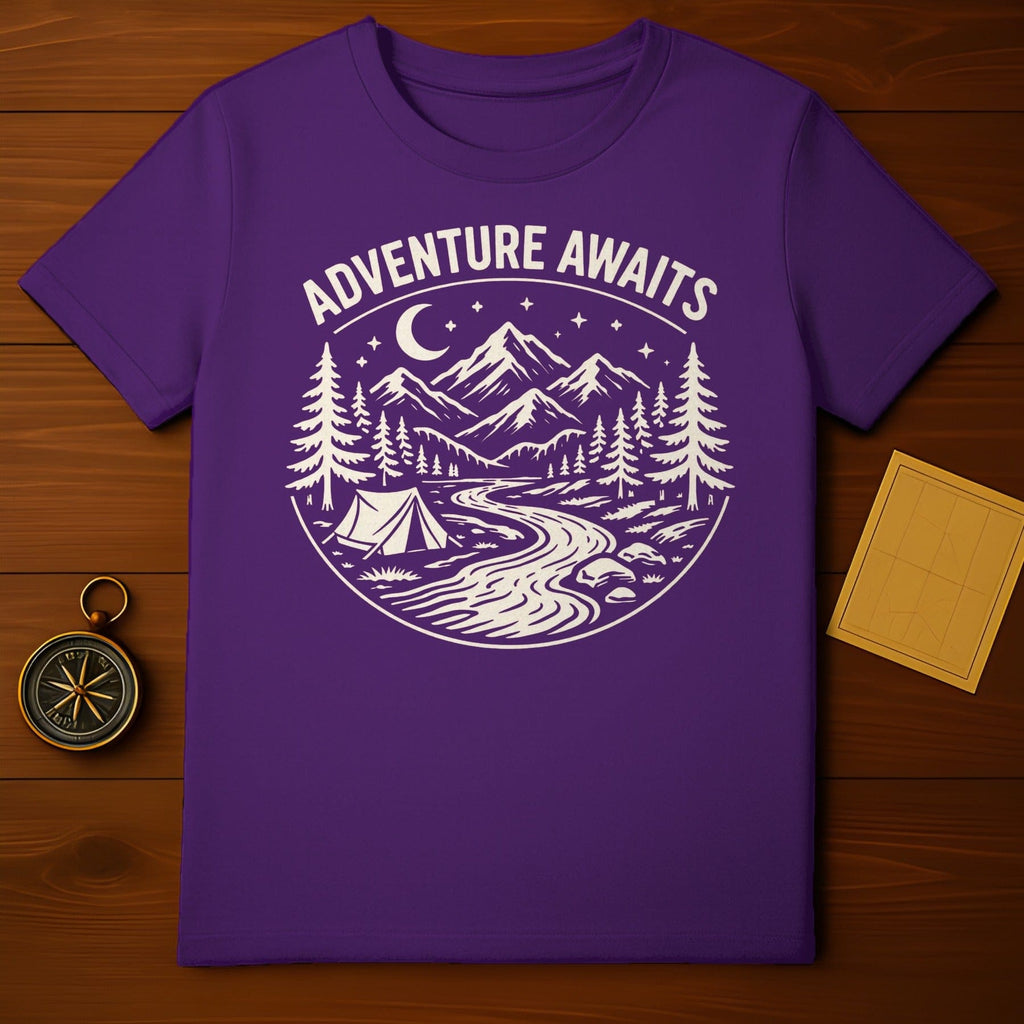 Adventure Awaits Nature Camping Graphic Shirt