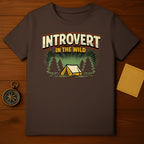 INTROVERT IN THE WILD Tent Trees Nature Camping T-Shirt product type