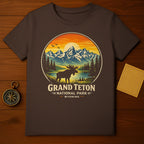 Grand Teton National Park Wyoming Moose Sunset T-Shirt product type