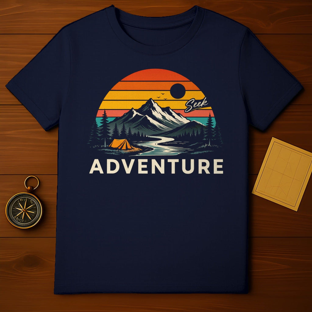Seek Adventure Mountain Camping Graphic T-Shirt