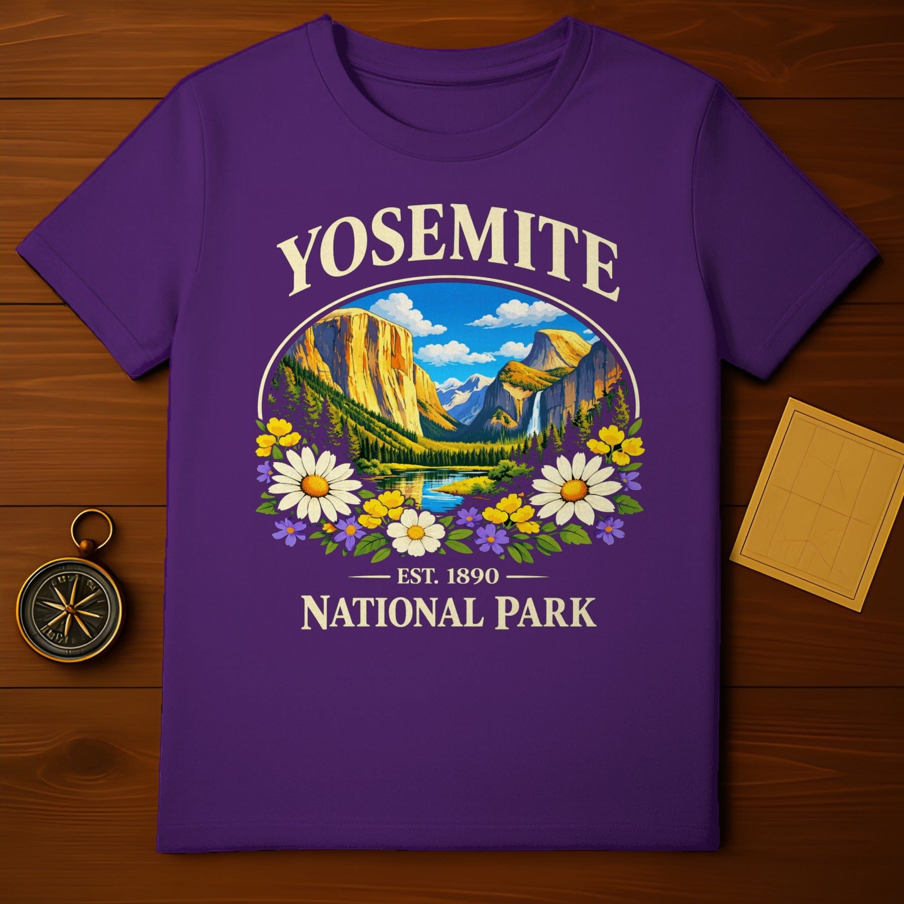 Yosemite National Park Est 1890 Scenic Flowers product type
