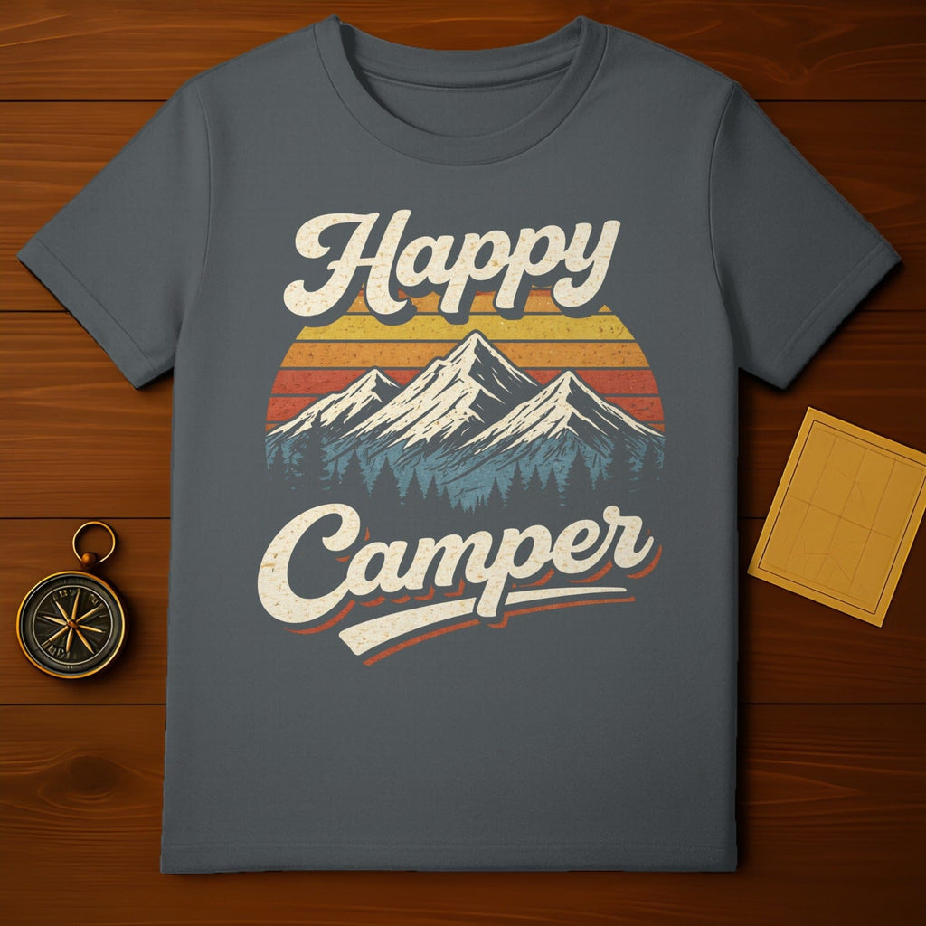 Retro Happy Camper Mountain Graphic T-Shirt Product