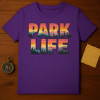 PARK LIFE Retro Mountain Sunset Tree Design Purple product type
PARK LIFE, Mountain, Landscape, Sunset, Sunrise, Trees, Forest, Retro, Vintage, Nature, Outdoors, Purple, Adventure, Hiking, Camping, Explore, Wilderness, National Park, Graphic Tee, Apparel