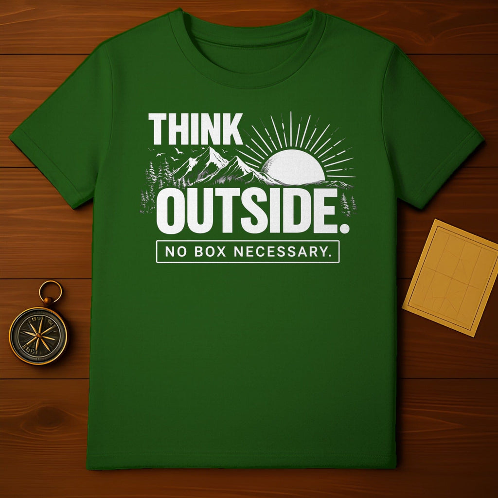 Think Outside No Box Necessary Outdoor Adventure Shirt