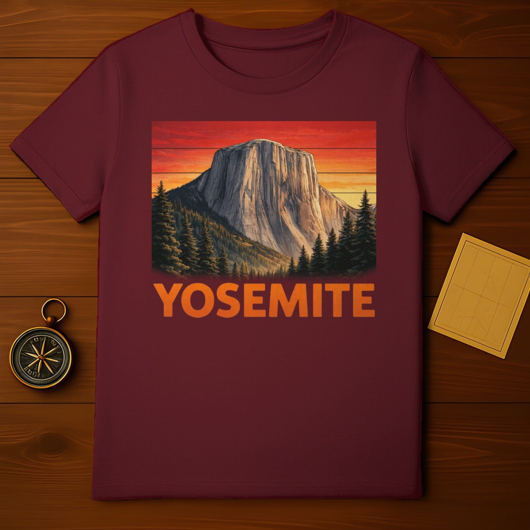 Yosemite El Capitan Mountain Sunset Forest Landscape product type
Yosemite National Park
El Capitan
Mountain
Landscape
Forest
Trees
Sunset
Outdoors
Nature
Adventure
Travel
Hiking
Wilderness
California
Park
Graphic
Retro
Vintage style
Exploration
National Parks