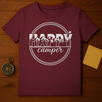 Happy Camper Graphic T-Shirt for Outdoor Enthusiasts