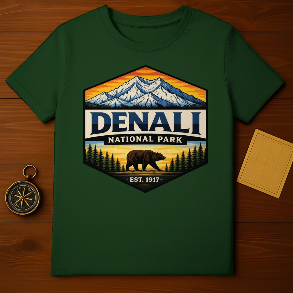 Denali National Park Est. 1917 T-Shirt with Mountain Bear