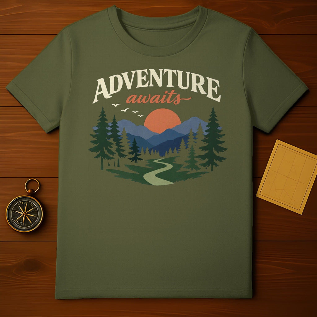 Adventure Awaits Mountain Landscape T-shirt product type
Adventure Awaits
Mountain Design
Forest Landscape
Outdoor Scene
Nature Inspired
Pine Trees
Sunrise Sunset
Winding Path
Hiking Tee
Camping Shirt
Travel Gear
Explore Life
Woodland Graphic
Scenic View
Green TShirt
Casual Top
Retro Design
Graphic Apparel
Outdoors Enthusiast
Earth Tone
