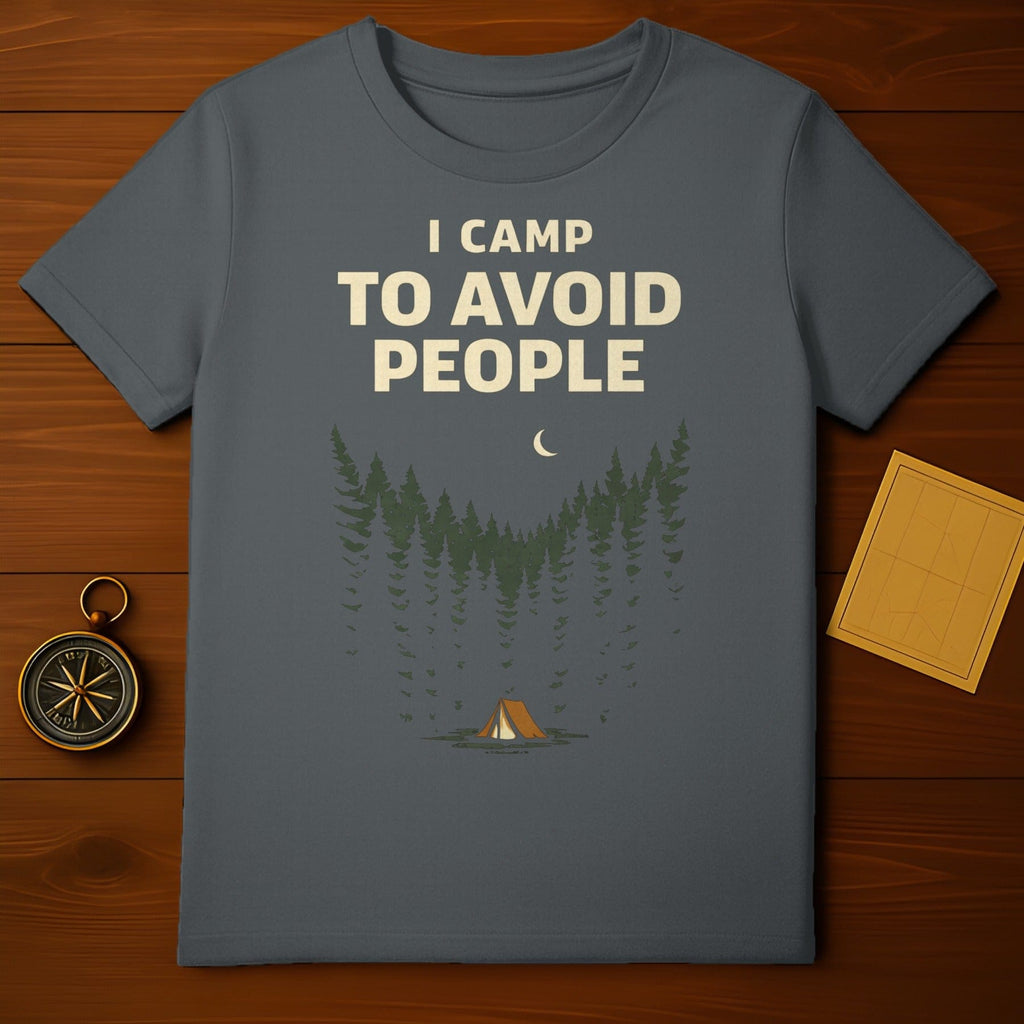 I Camp to Avoid People Funny Outdoor Graphic Shirt