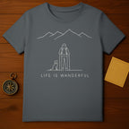 Life is Wanderful Hiking Dog T-Shirt Outdoor Adventure