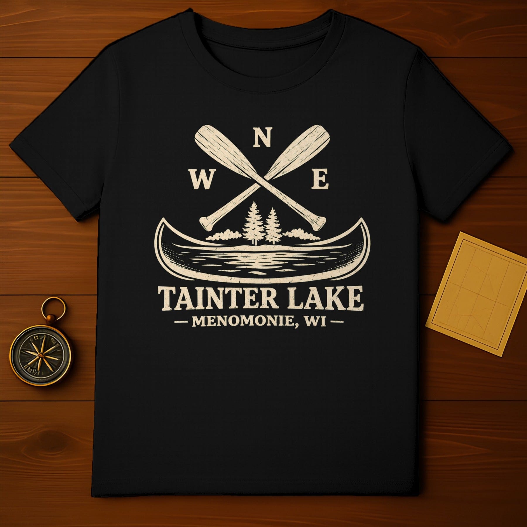 Tainter Lake Menomonie WI Paddles Graphic T-shirt