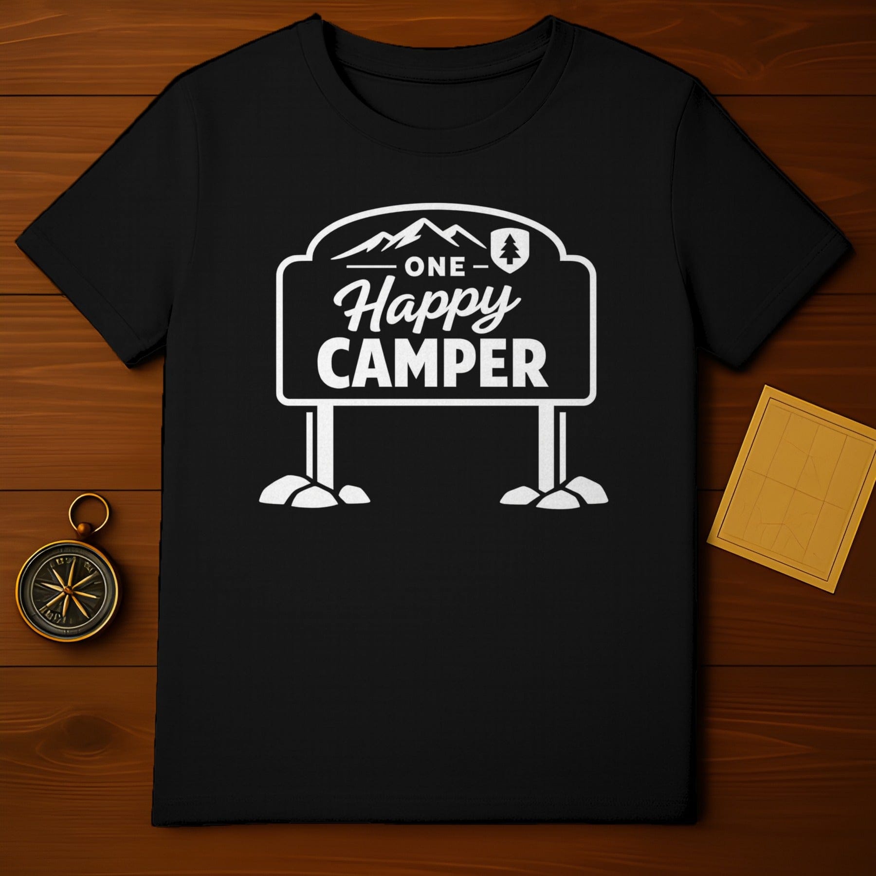 ONE Happy Camper Outdoors Adventure Mountain T-shirt product type