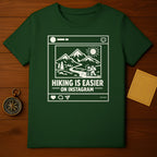 Hiking Is Easier On Instagram Shirt Fun Outdoor Tee