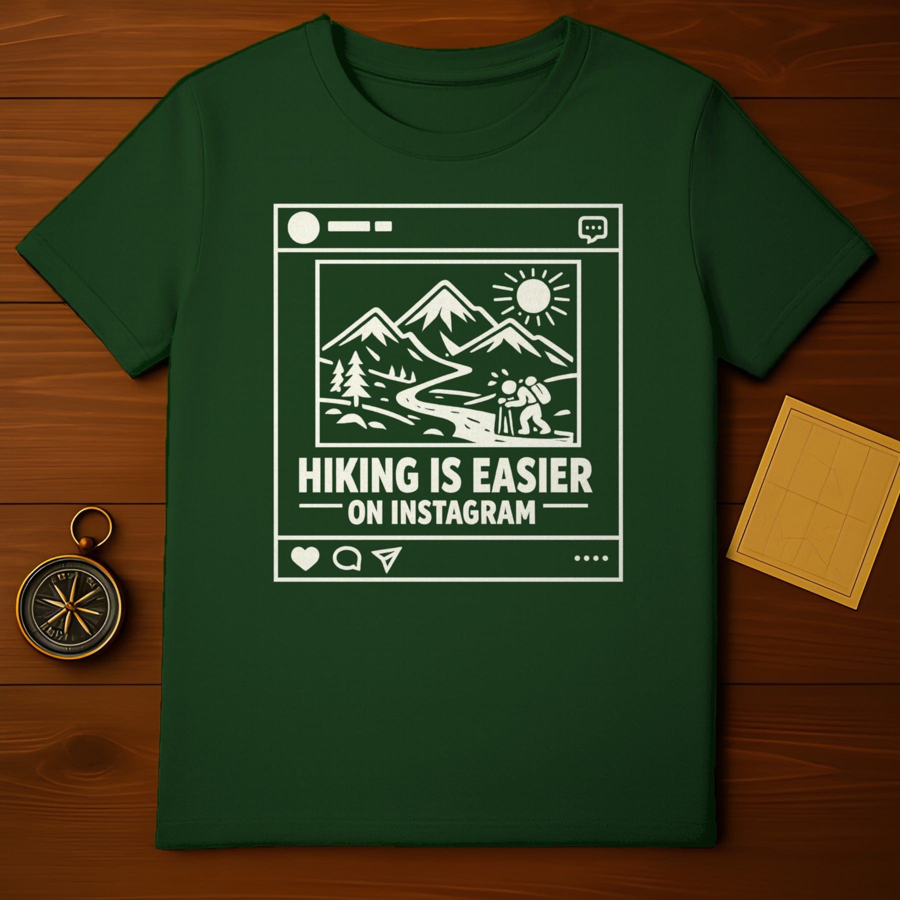 Hiking Is Easier On Instagram Shirt Fun Outdoor Tee