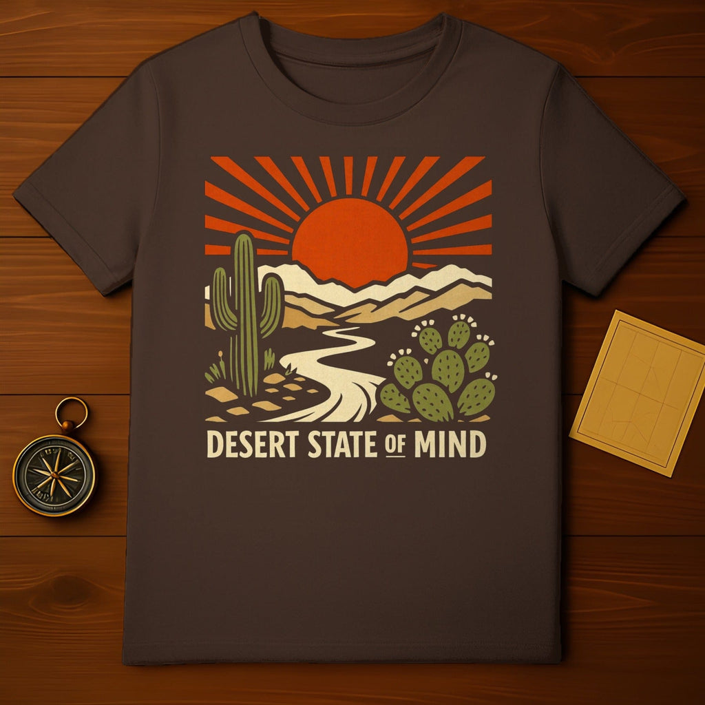 Desert State Of Mind Sunset Cactus Landscape T-shirt