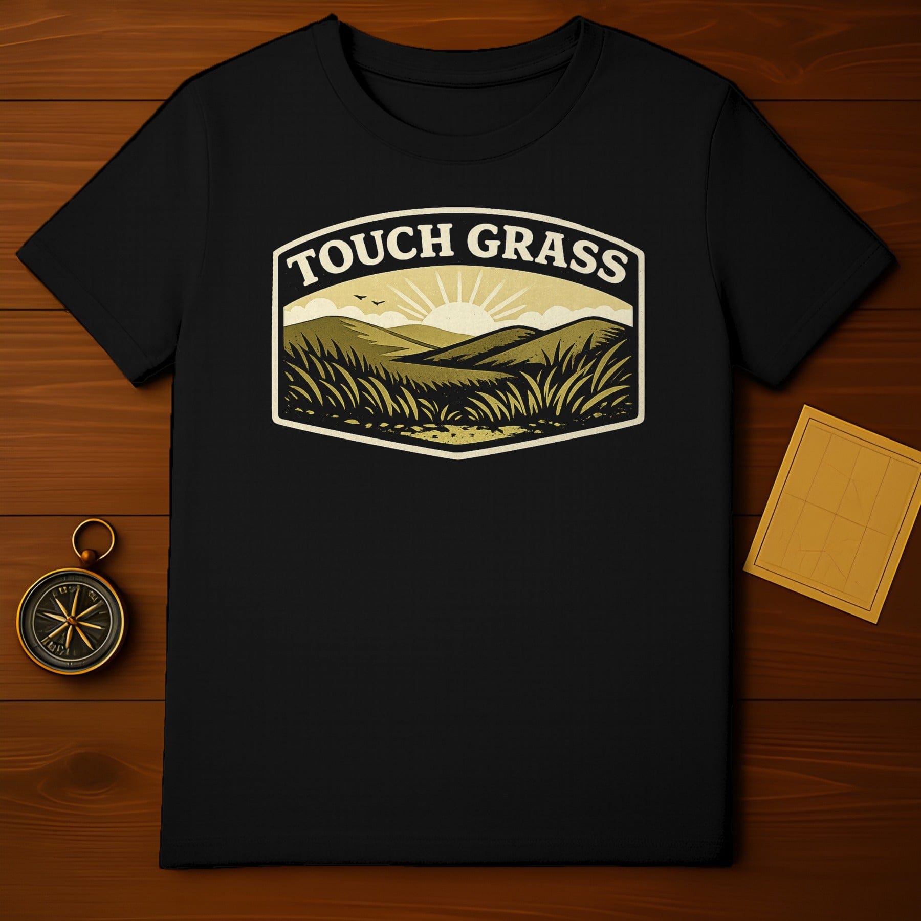 Touch Grass Nature Inspired Outdoor Graphic Shirt