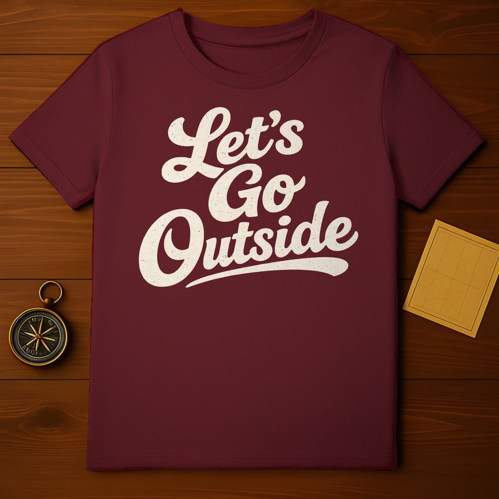 Burgundy Adventure Ready Let's Go Outside product type
T-shirt
Maroon
Burgundy
Outdoor
Adventure
Lets Go Outside
Travel
Explore
Nature
Graphic tee
Quote shirt
Wilderness
Camping
Hiking
Forest
Mountain
Journey
Wanderlust
Retro design
Outdoorsy