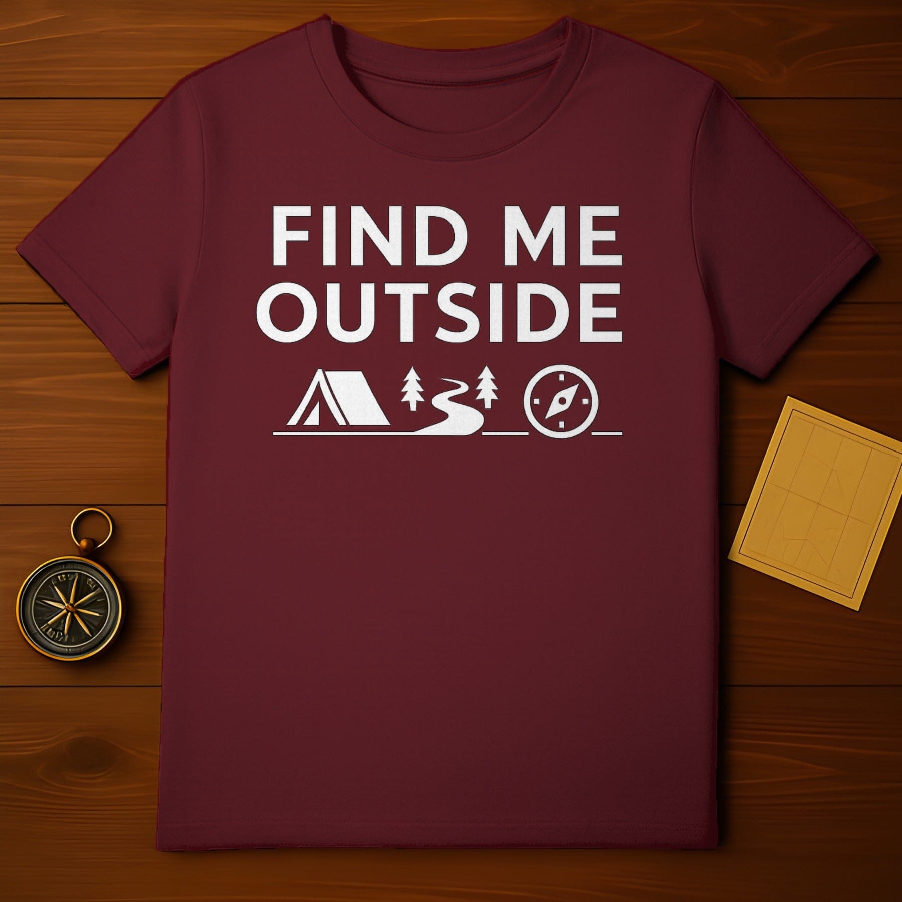 Find Me Outside Camping Graphic T-Shirt Product