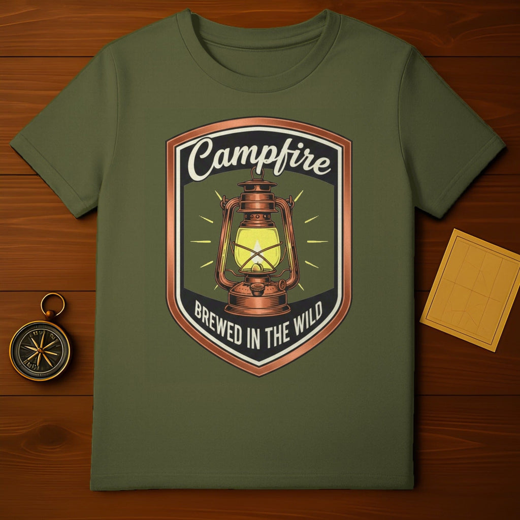 Campfire Brewed in the Wild Lantern Graphic T-Shirt