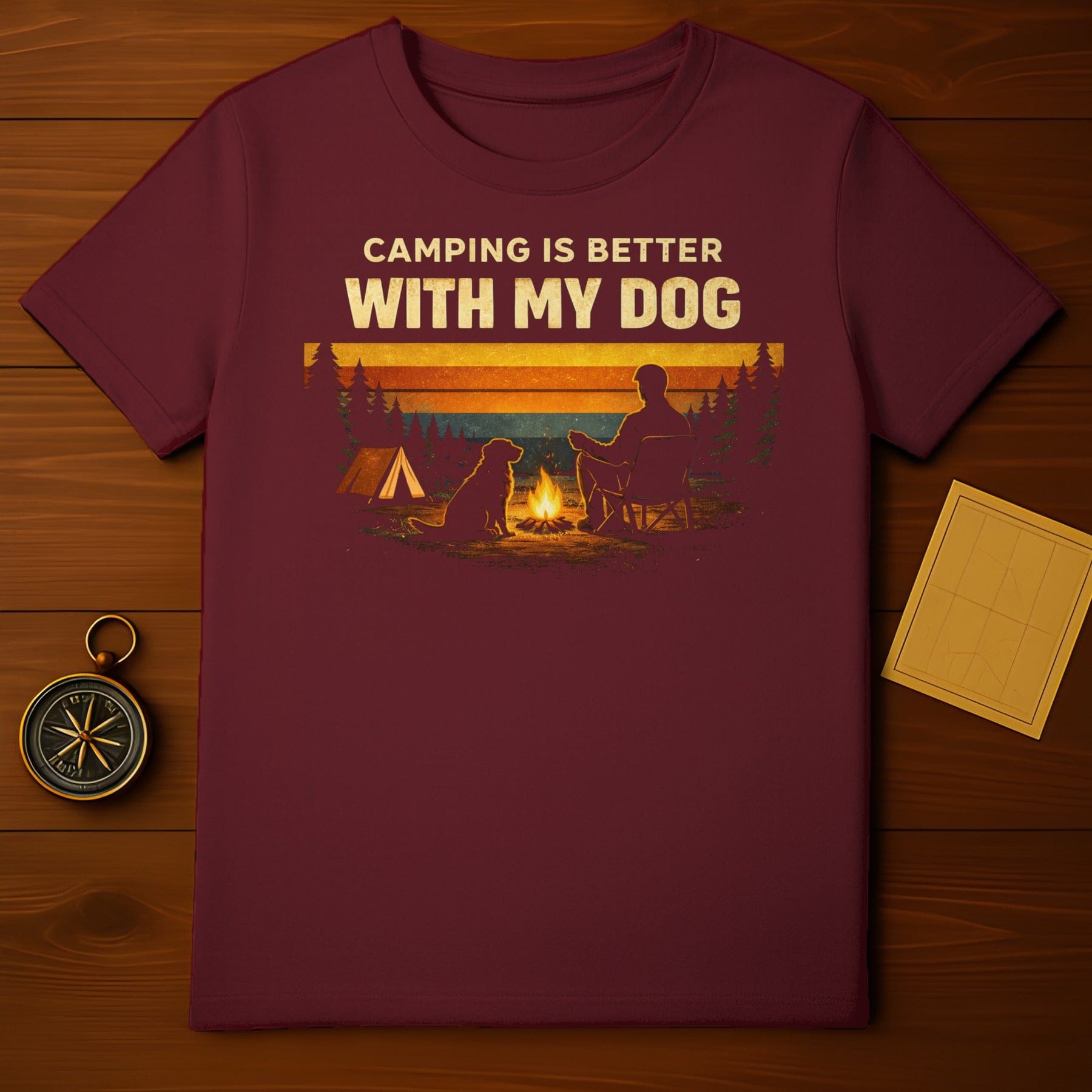 Camping Is Better With My Dog Graphic T-Shirt