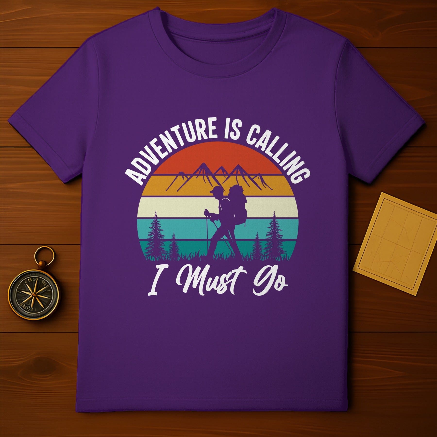 Adventure Is Calling I Must Go Hiking T-shirt